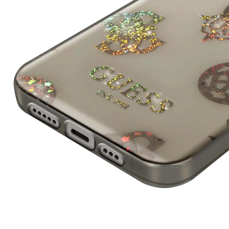 GUESS  Coque pour iPhone 14 TPU Peony 