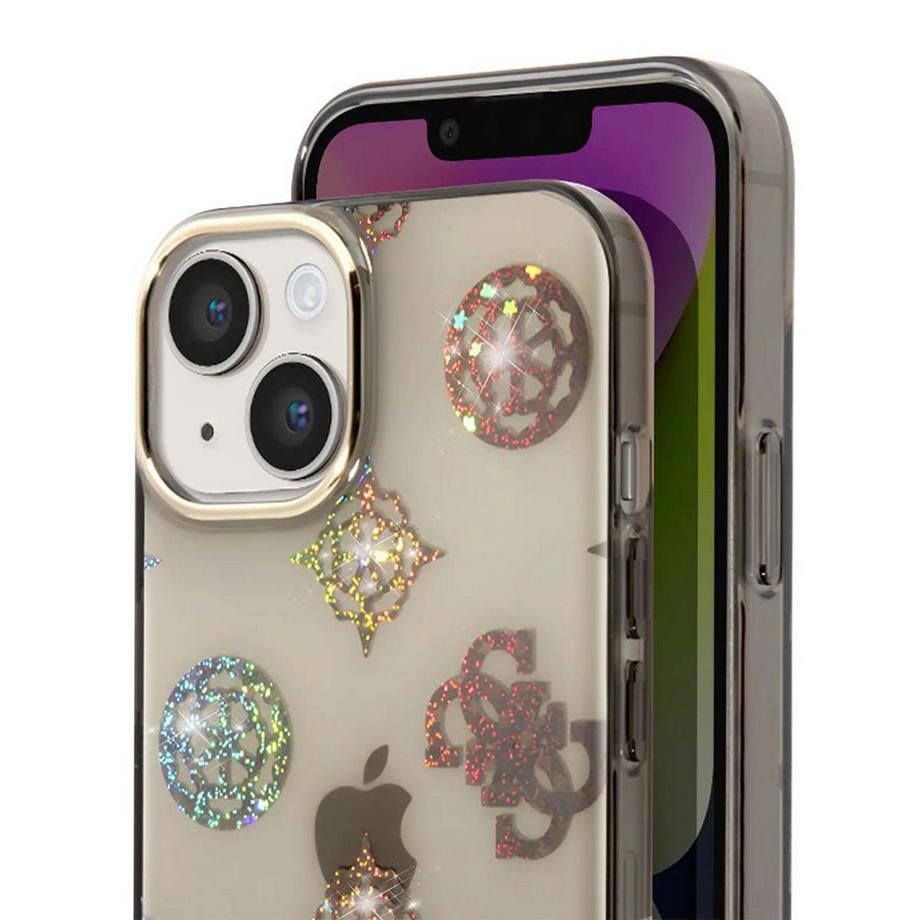 GUESS  Coque pour iPhone 14 TPU Peony 