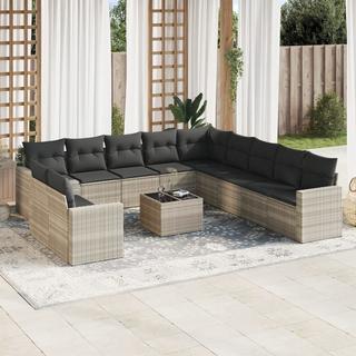 VidaXL set divano da giardino Polirattan  