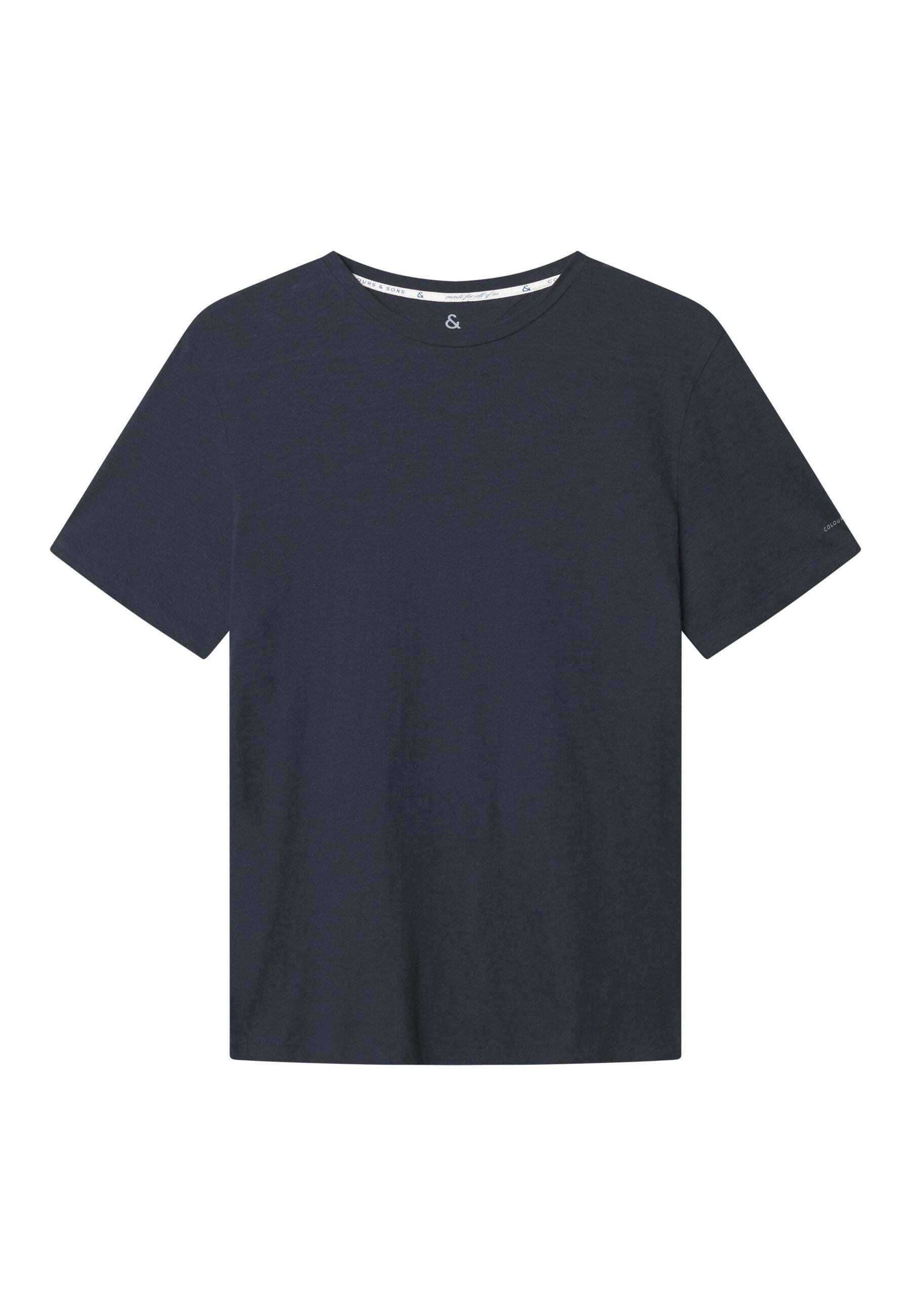 Colours & Sons Leinenmischung Regular Fit T-Shirt  