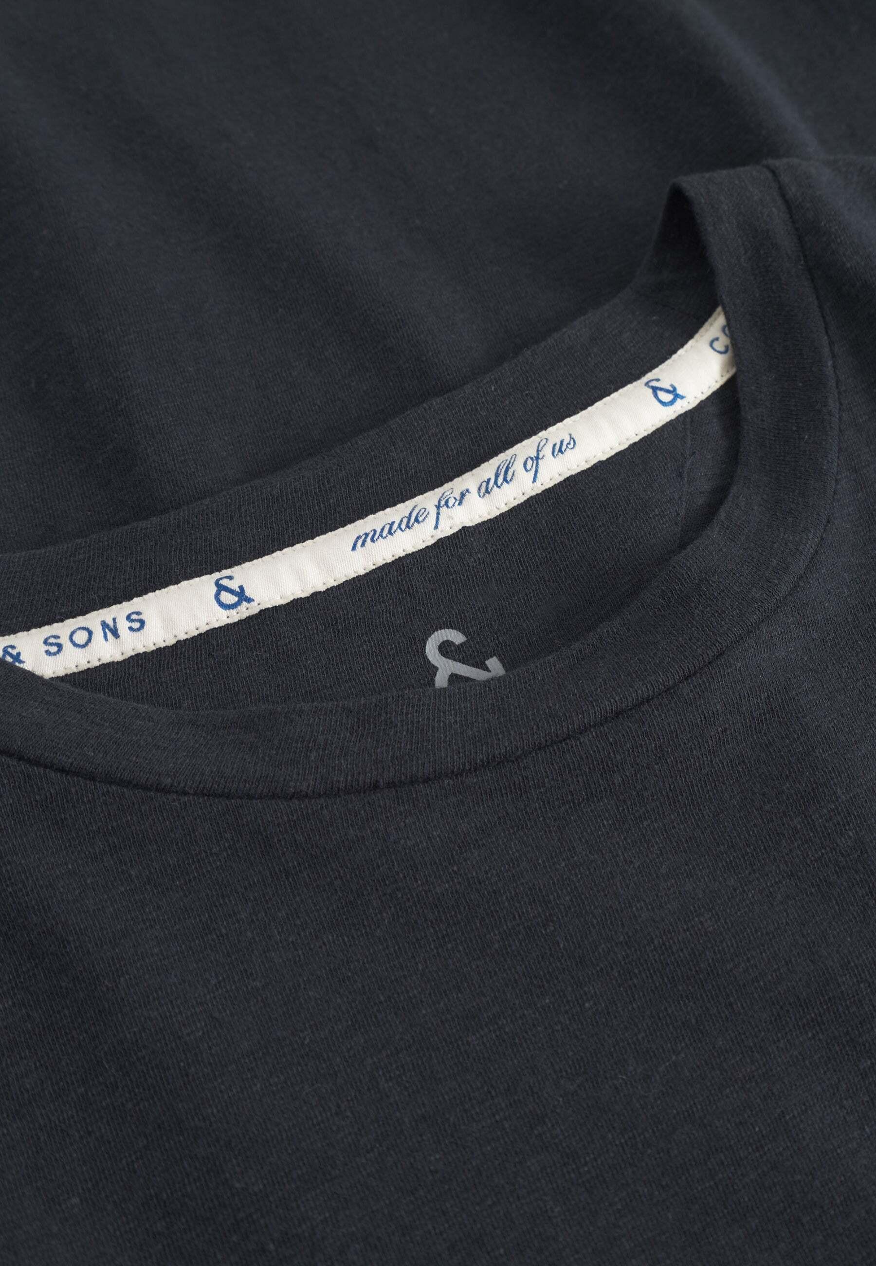 Colours & Sons Leinenmischung Regular Fit T-Shirt  