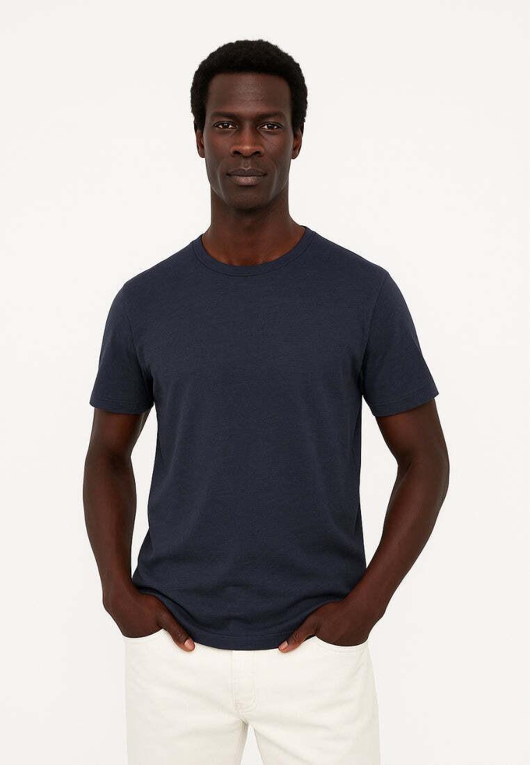 Colours & Sons Leinenmischung Regular Fit T-Shirt  