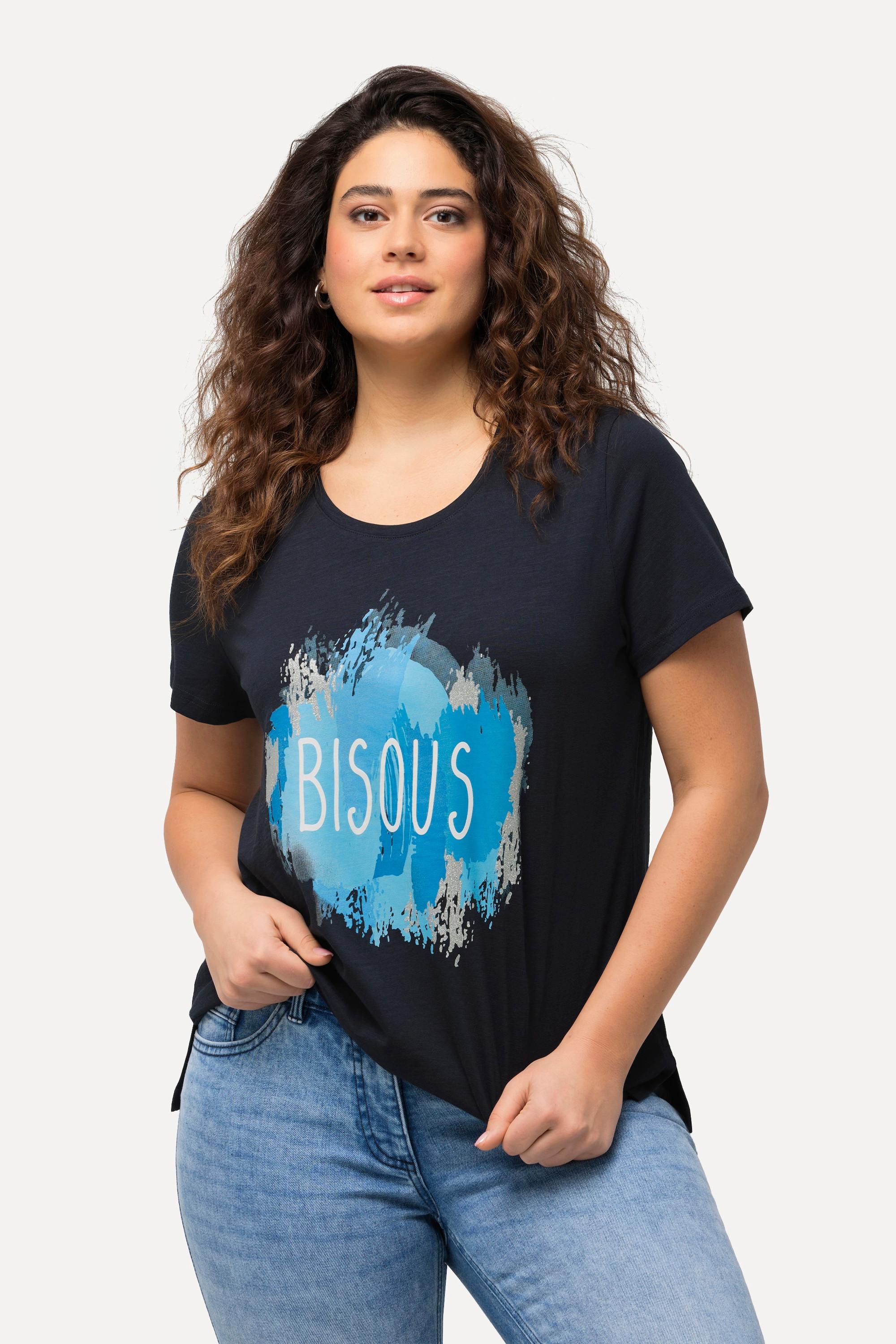 Ulla Popken Bisous Rundhals Classic Halbarm T-Shirt  