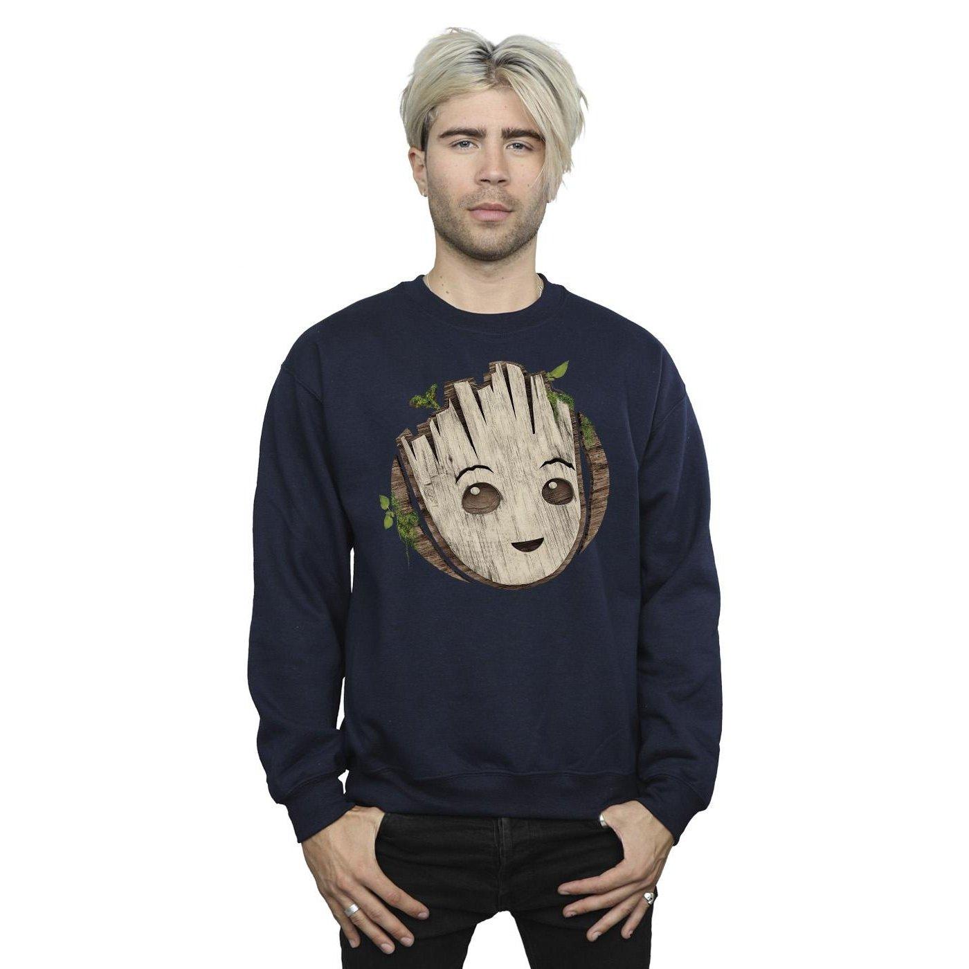 MARVEL  I Am Groot Wooden Head Sweatshirt 