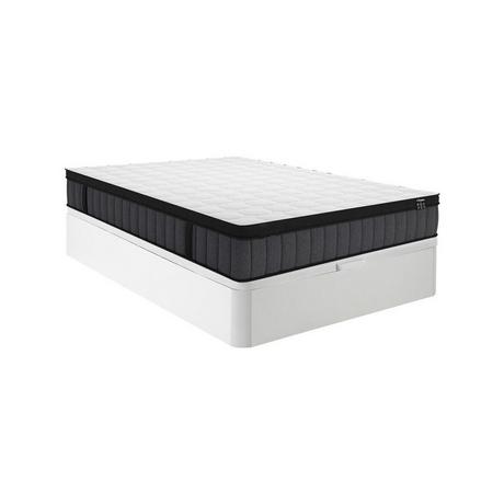 Ysmée Ensemble 160 x 200 cm sommier coffre blanc + matelas ressorts ensachés 7 zones et mémoire de forme rafraichissante ép.25cm - TOLCA de YSMÉE  