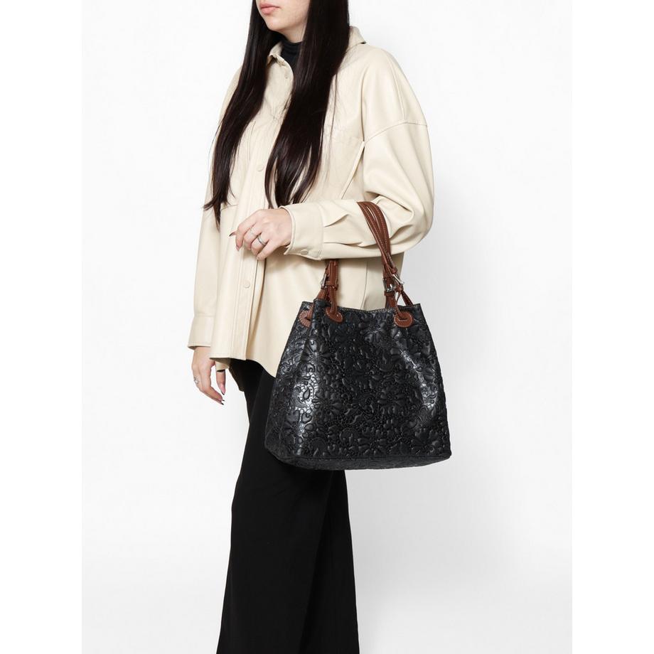 Gave Lux Geprägte Blumen Handtasche  