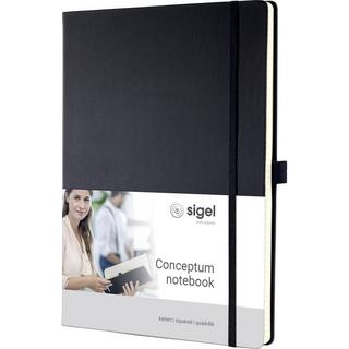 Sigel  CONCEPTUM®  Notizbuch kariert Schwarz Anzahl der Blätter: 97 DIN A4 