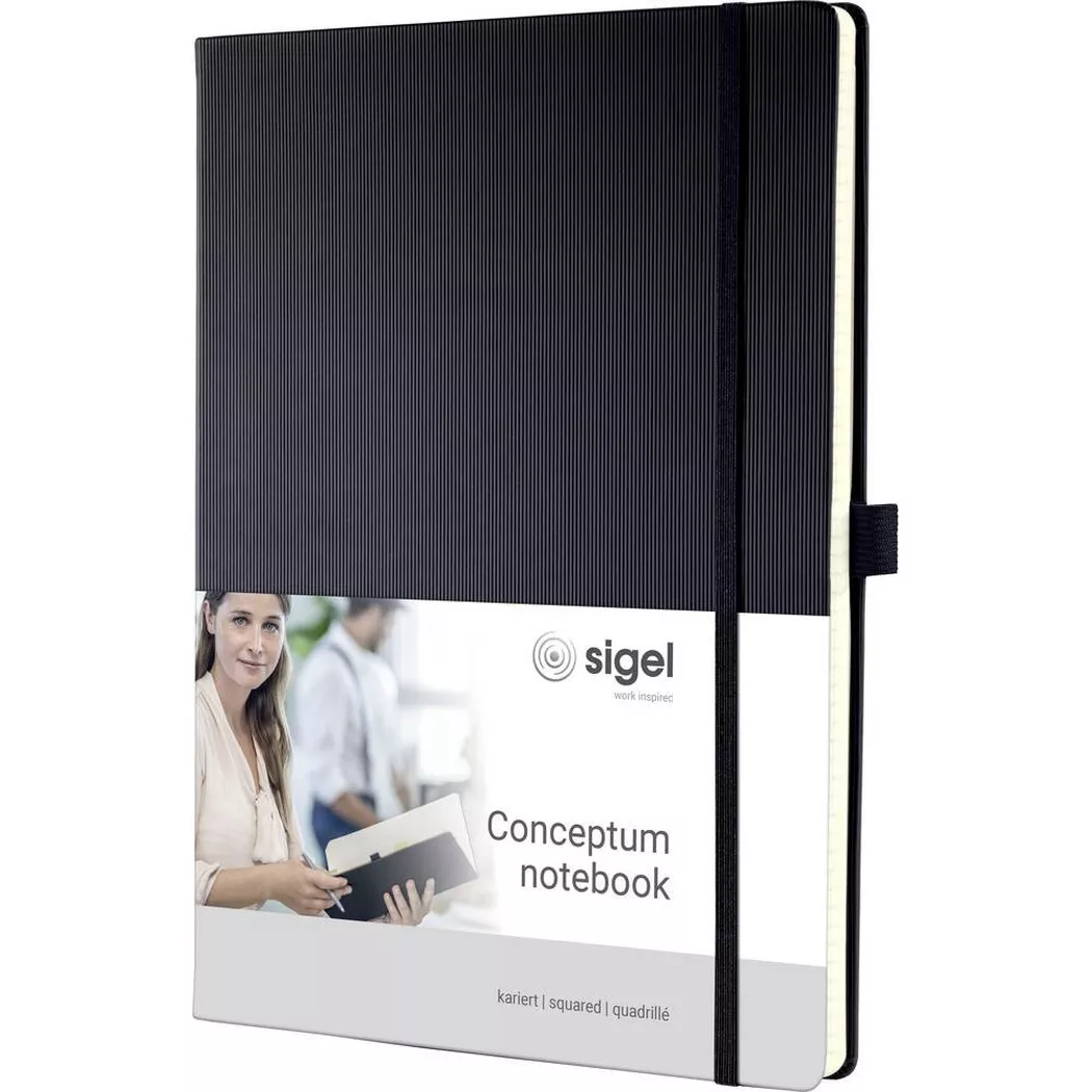 CONCEPTUM Carnet A4 CO111 noir, quadrillé 5mm 97 feuil.