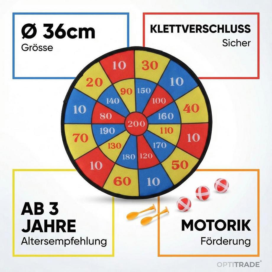 EDDY TOYS  Cible de fléchettes Eddy Toys pour enfants avec balles et flèches Velcro 