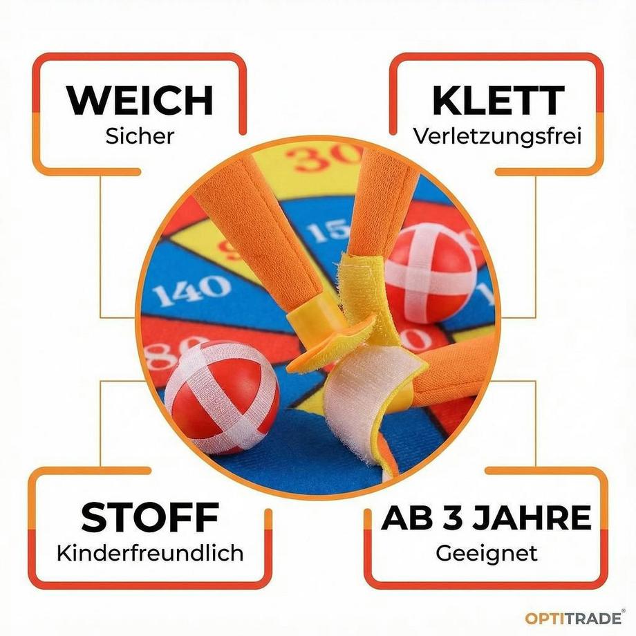 EDDY TOYS  Cible de fléchettes Eddy Toys pour enfants avec balles et flèches Velcro 