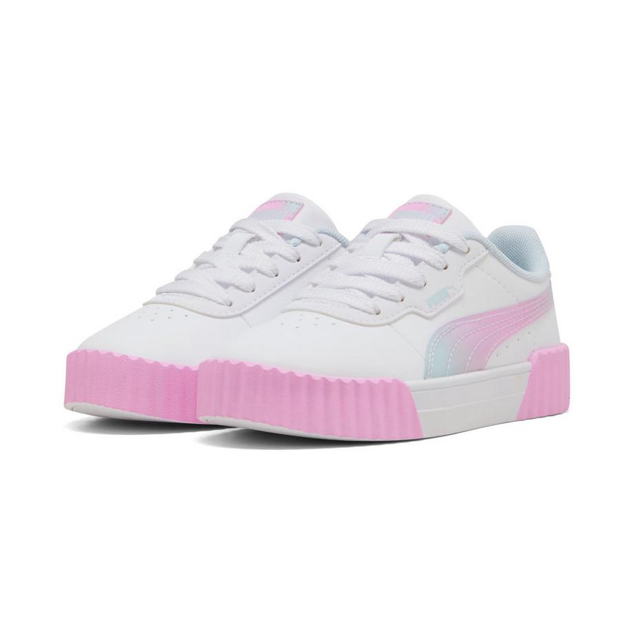 PUMA Mädchen Sneakers mit irisierendem Formstrip und pinker Plateausohle  