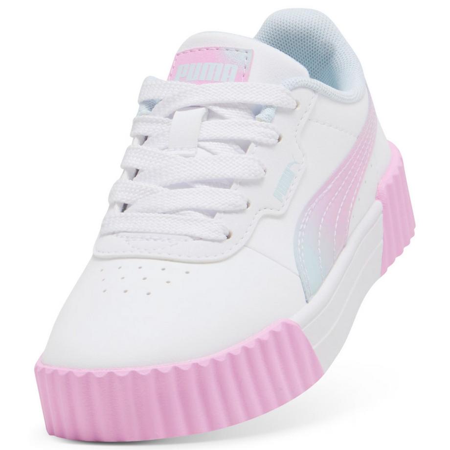 PUMA Mädchen Sneakers mit irisierendem Formstrip und pinker Plateausohle  
