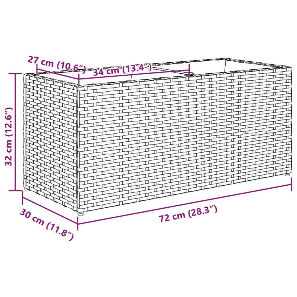 VidaXL Pflanzkübel poly-rattan  