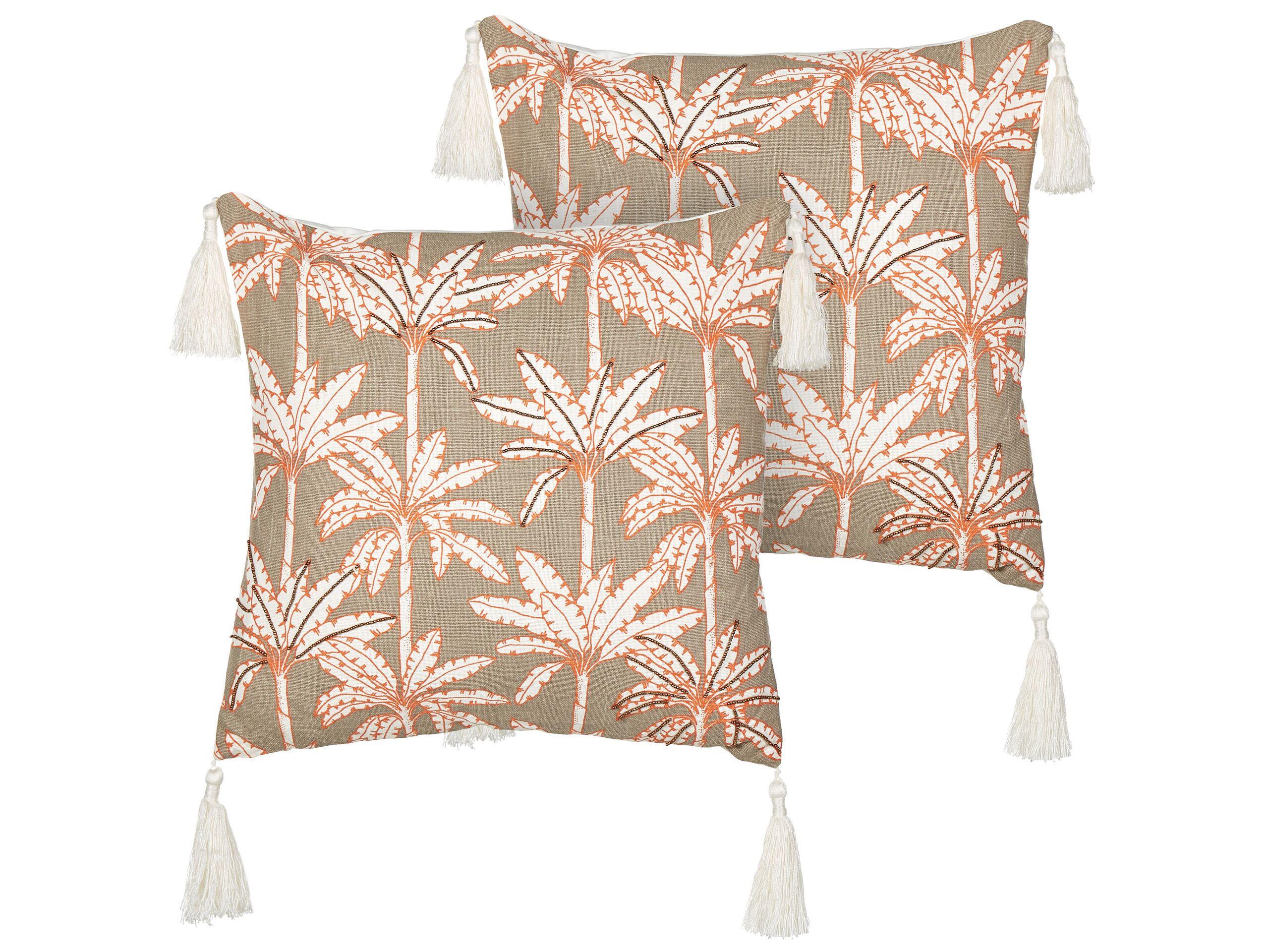 Beliani Lot de 2 coussins en Coton Moderne MELOBESIA  