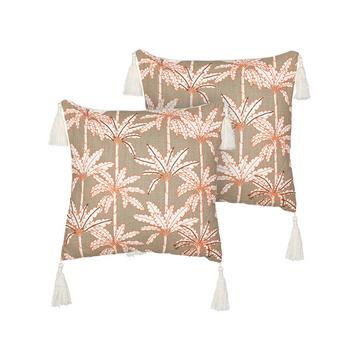 Lot de 2 coussins décoratifs en Coton Moderne MELOBESIA