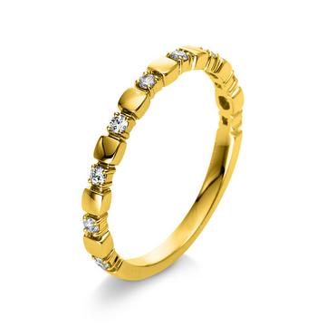 Mémoire-Ring 750/18K Gelbgold Diamant 0.13ct.
