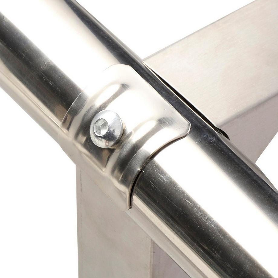 B2X  Edelstahl Küchentisch Arbeitstisch Gastro Tisch mit Zwischenbord 92x61x90cm 