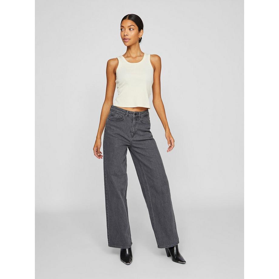 VILA High Waist Wide Leg Jeans  