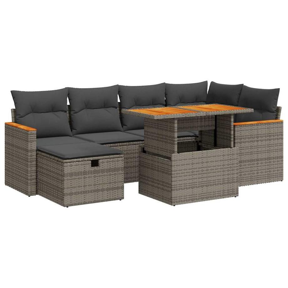 Gartensofa set poly-rattan