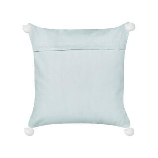 Beliani Coussin en Velours Moderne LEATHESIA  