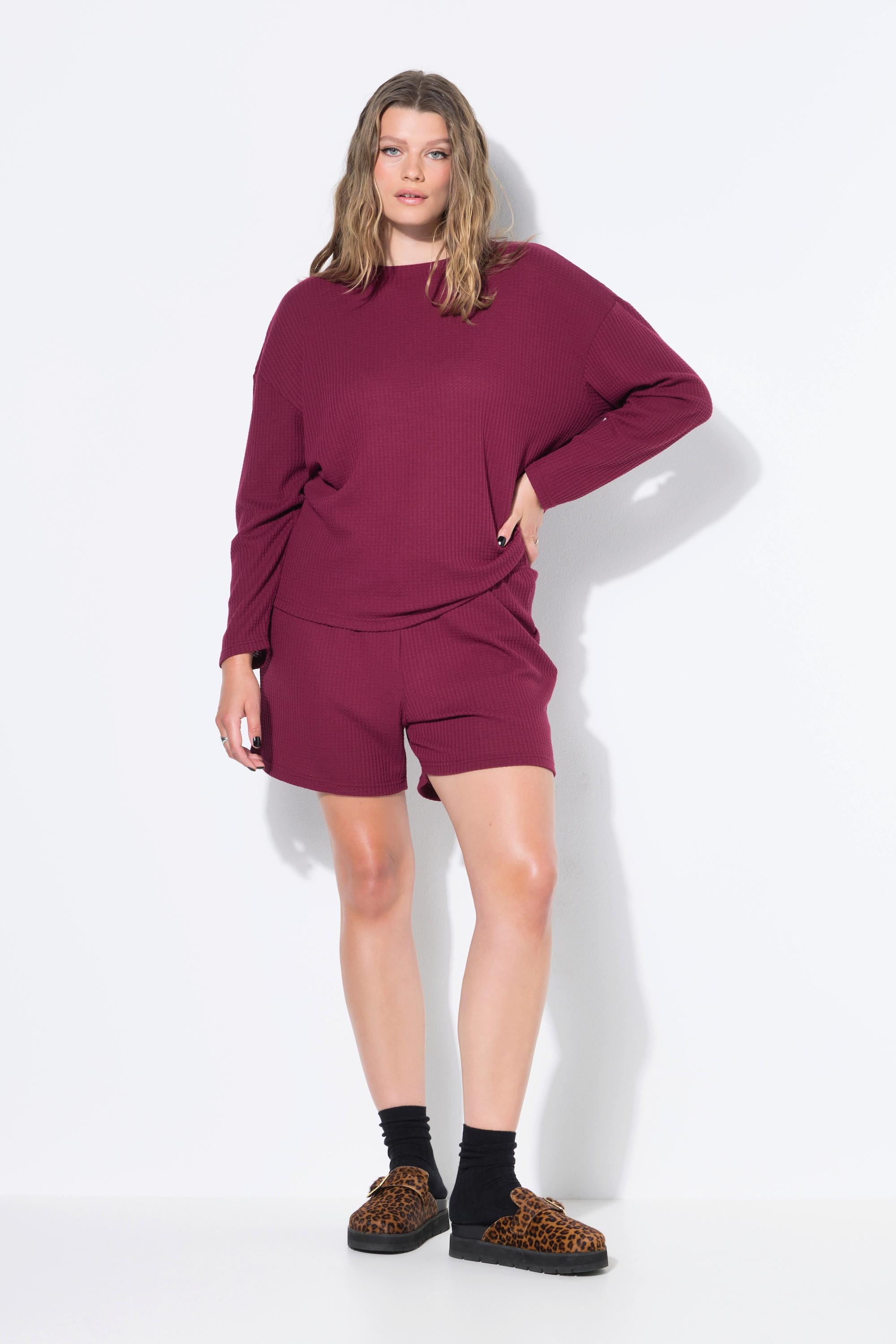 Studio Untold Pigiama Due Pezzi Jersey Strutturato Maniche Lunghe Shorts  