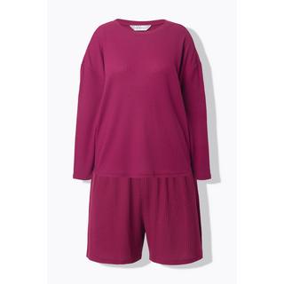 Studio Untold Pigiama Due Pezzi Jersey Strutturato Maniche Lunghe Shorts  