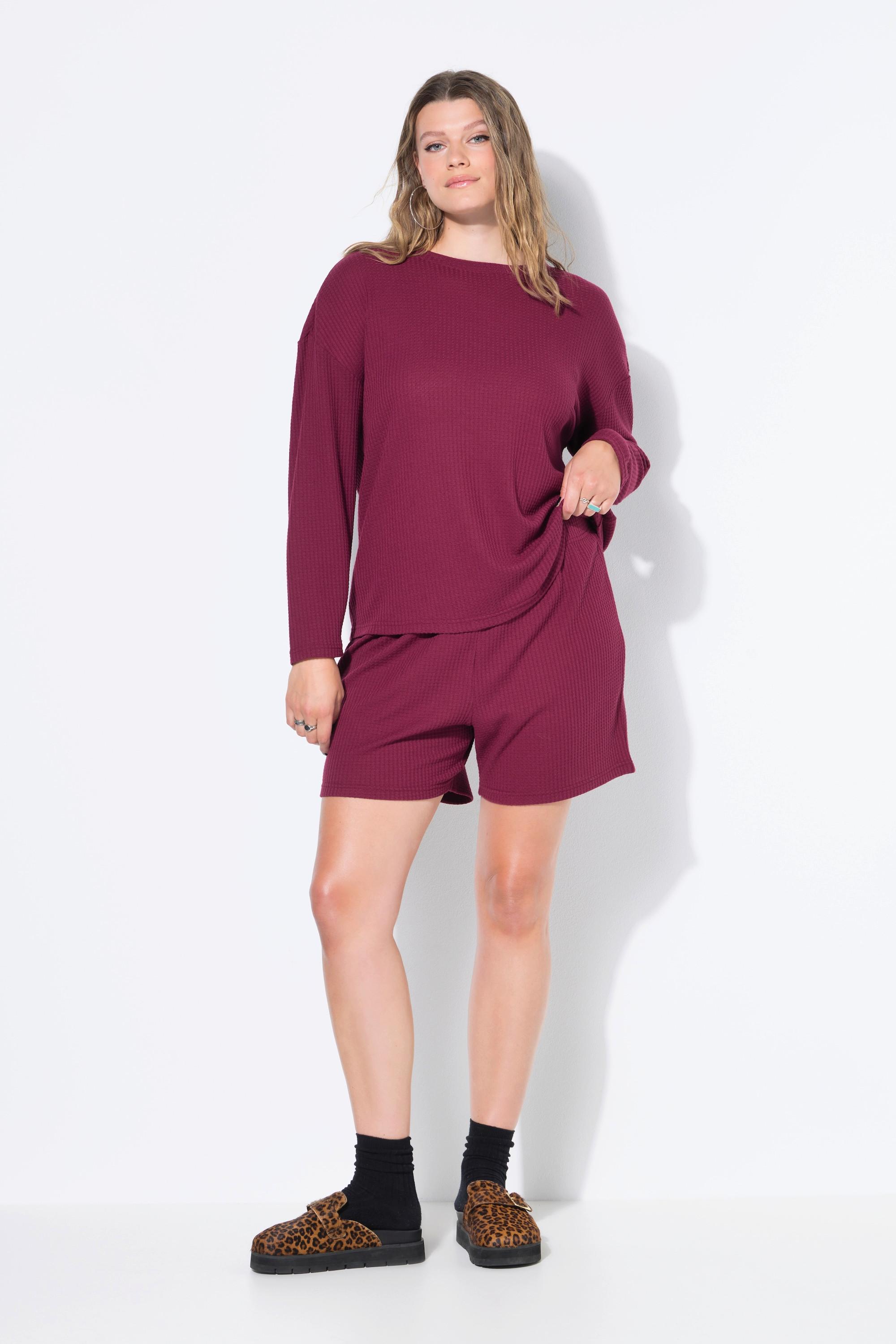 Studio Untold Pigiama Due Pezzi Jersey Strutturato Maniche Lunghe Shorts  