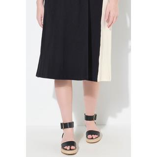 Ulla Popken  Jupe midi, ourlet asymétrique, poches, taille élastique 