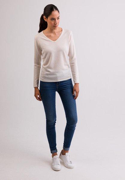 CASH-MERE.CH Pullover Cashmere Scollo a V  