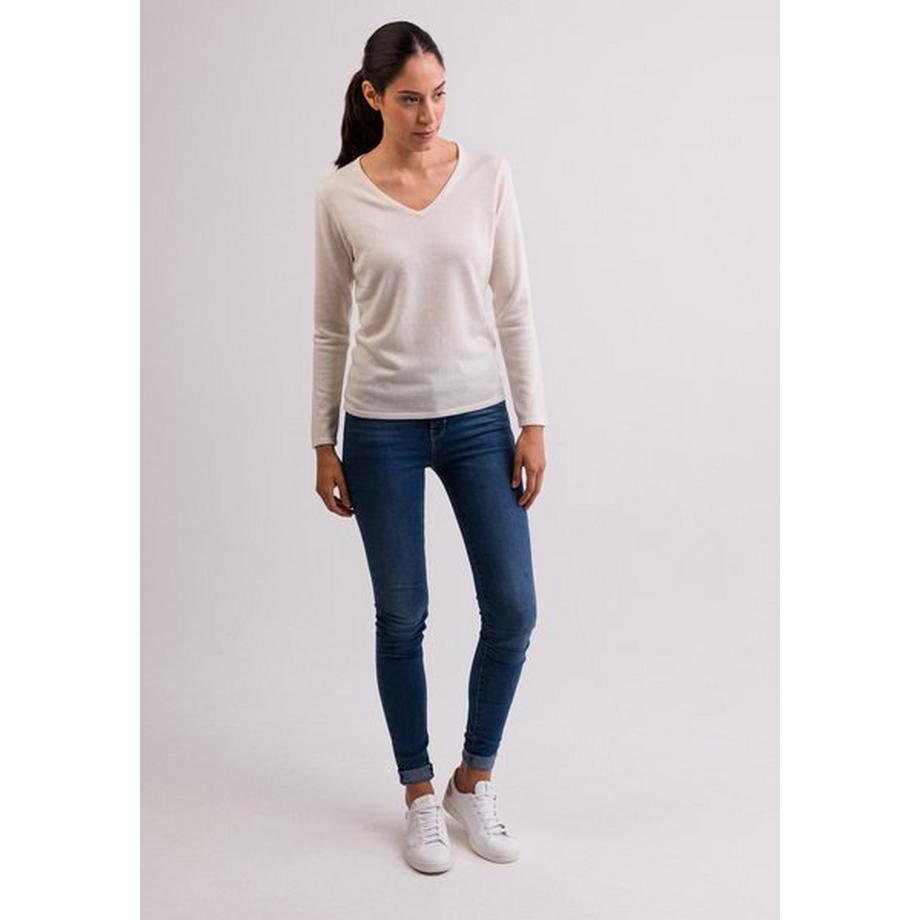 CASH-MERE.CH Pullover Cashmere Scollo a V  