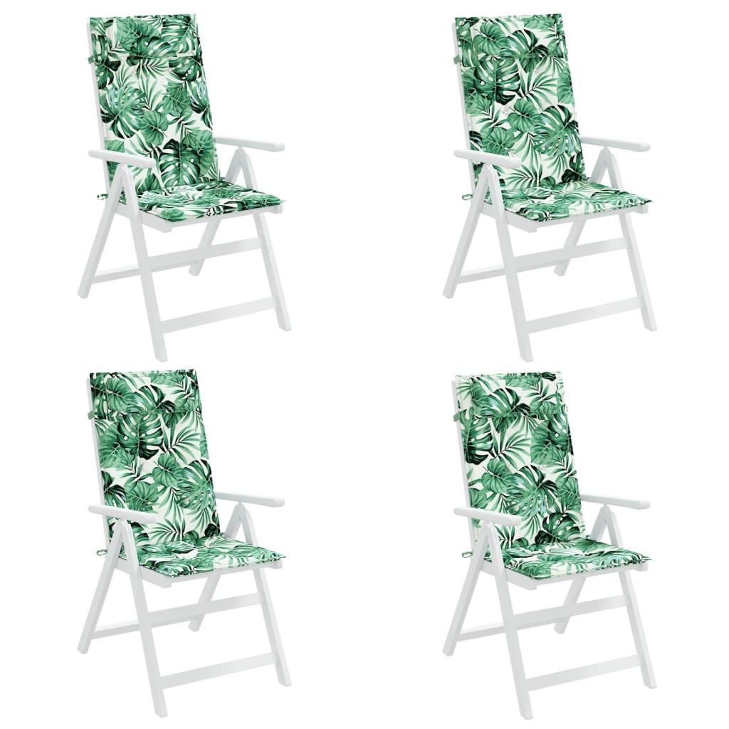 VidaXL Coussin de chaise à dossier haut tissu  