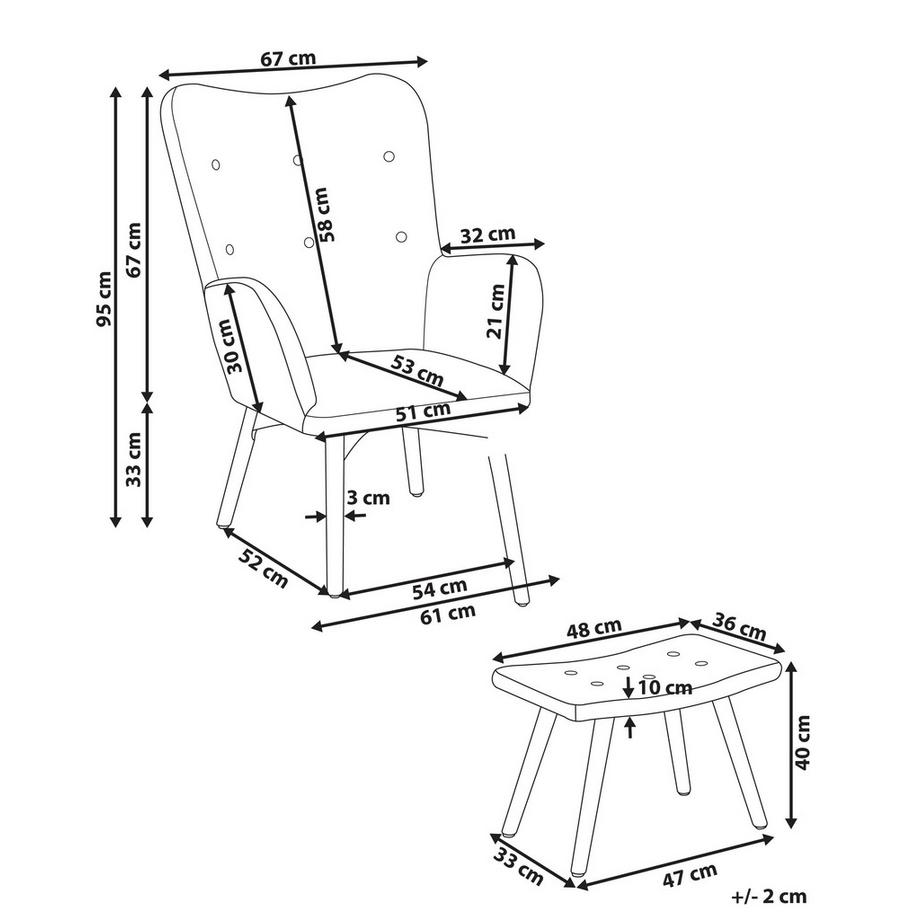 Beliani Ohrensessel aus Bouclé Minimalistisch VEJLE  