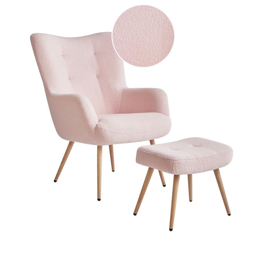 Ohrensessel aus Bouclé Minimalistisch VEJLE