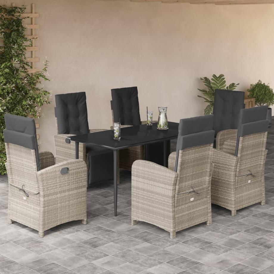VidaXL set da pranzo da giardino Polirattan  