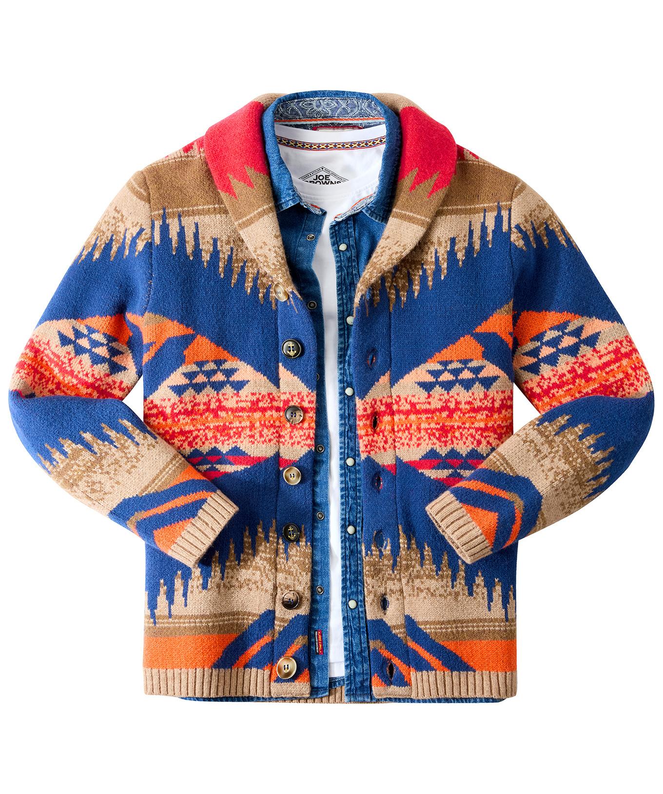 Joe Browns Cardigan Collo Sciarpa Motivo Azteco  