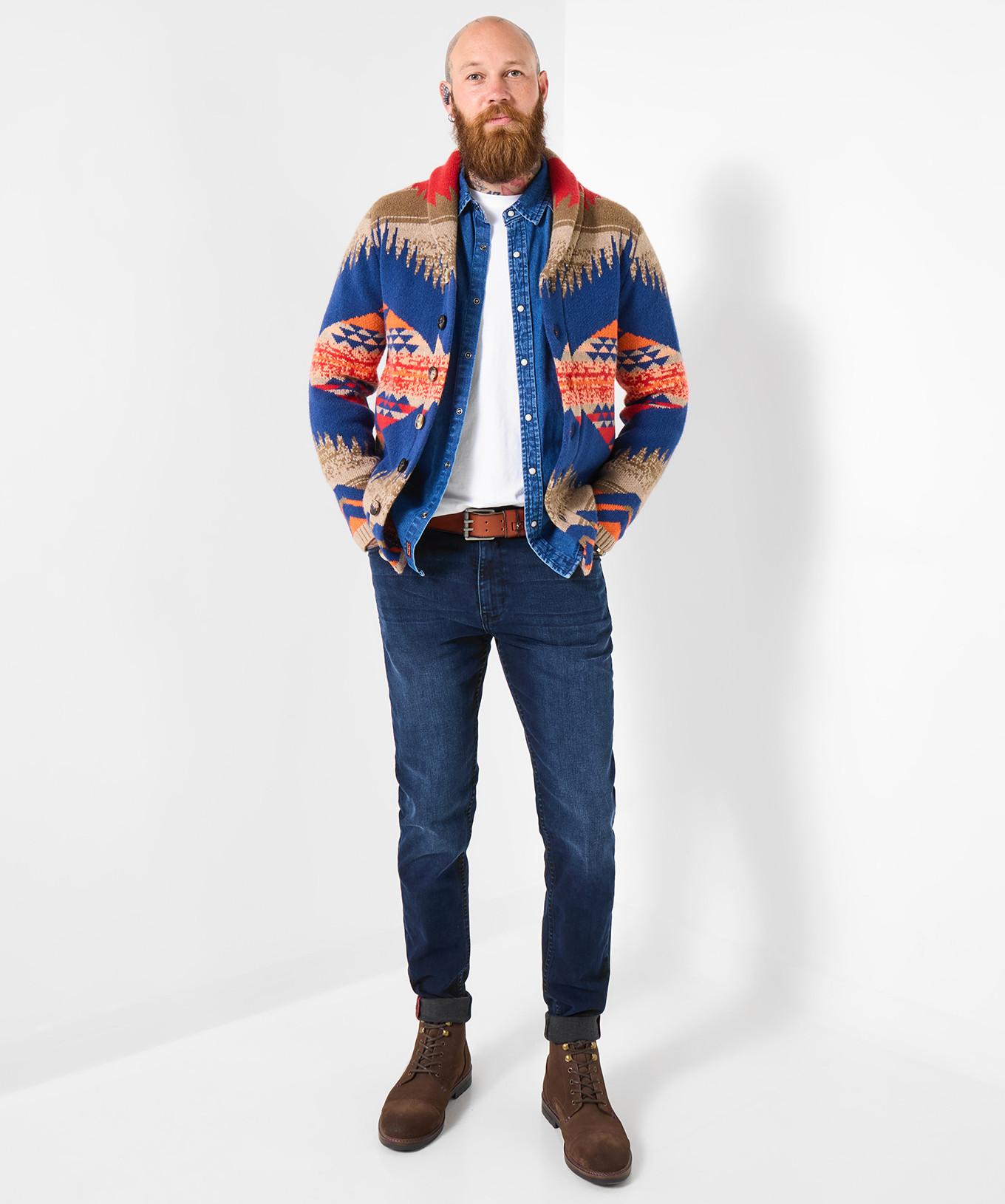 Joe Browns Cardigan Collo Sciarpa Motivo Azteco  