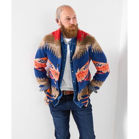 Joe Browns Cardigan Collo Sciarpa Motivo Azteco  