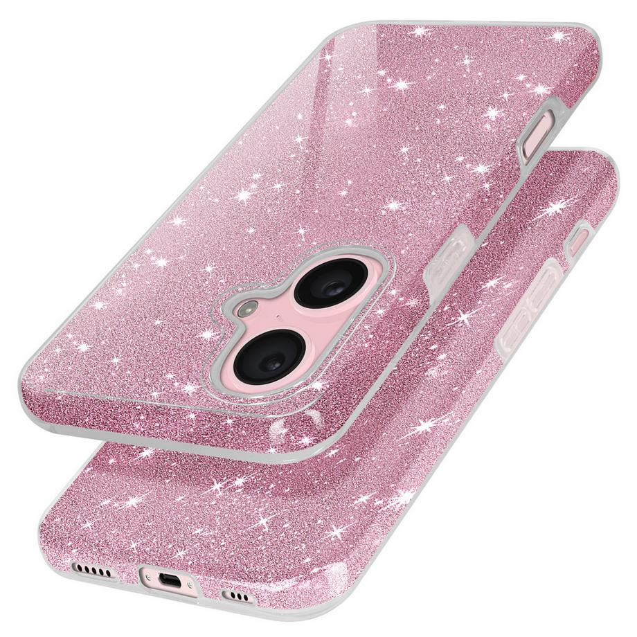Avizar  Coque Paillette Rose iPhone 16 