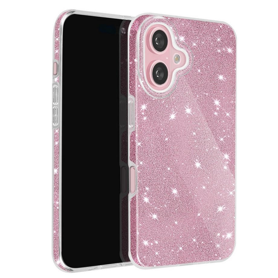 Coque Paillette Rose iPhone 16