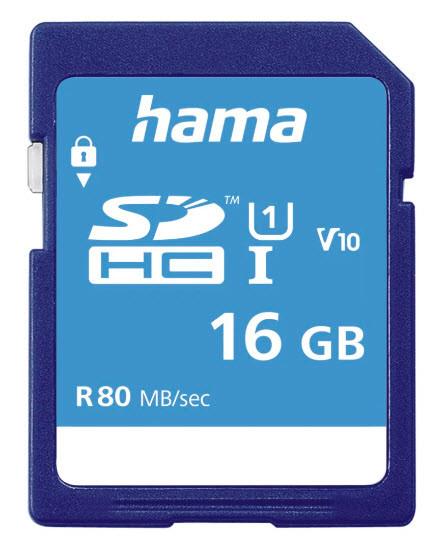 hama  Hama 00124134 mémoire flash 16 Go SDHC UHS-I Classe 10 