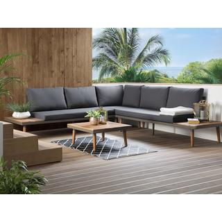 Beliani Set lounge pour jardin en Acacia Moderne CORATO  