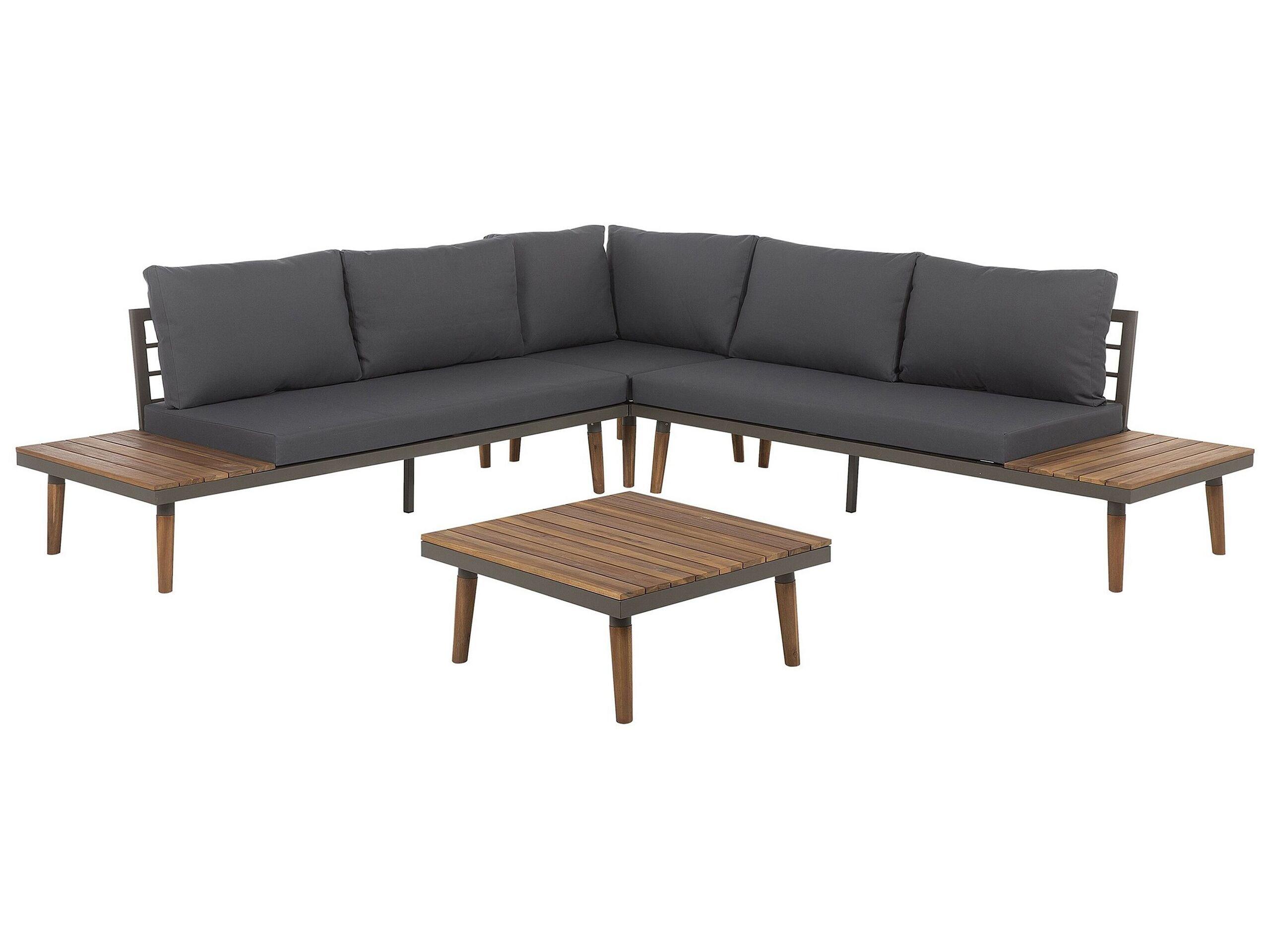 Beliani Set lounge pour jardin en Acacia Moderne CORATO  