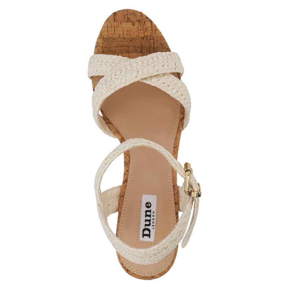 Dune London Kelisa Sandalen mit Keilabsatz und Gewebten Riemen  
