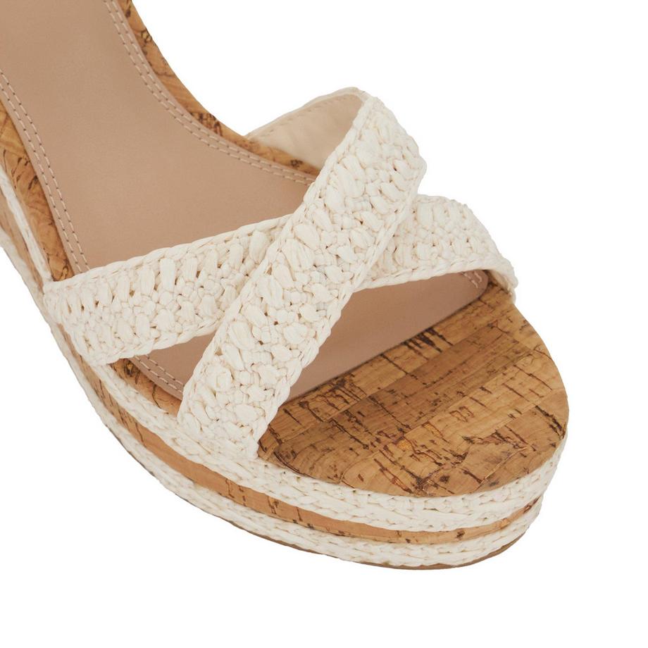 Dune London Kelisa Sandalen mit Keilabsatz und Gewebten Riemen  