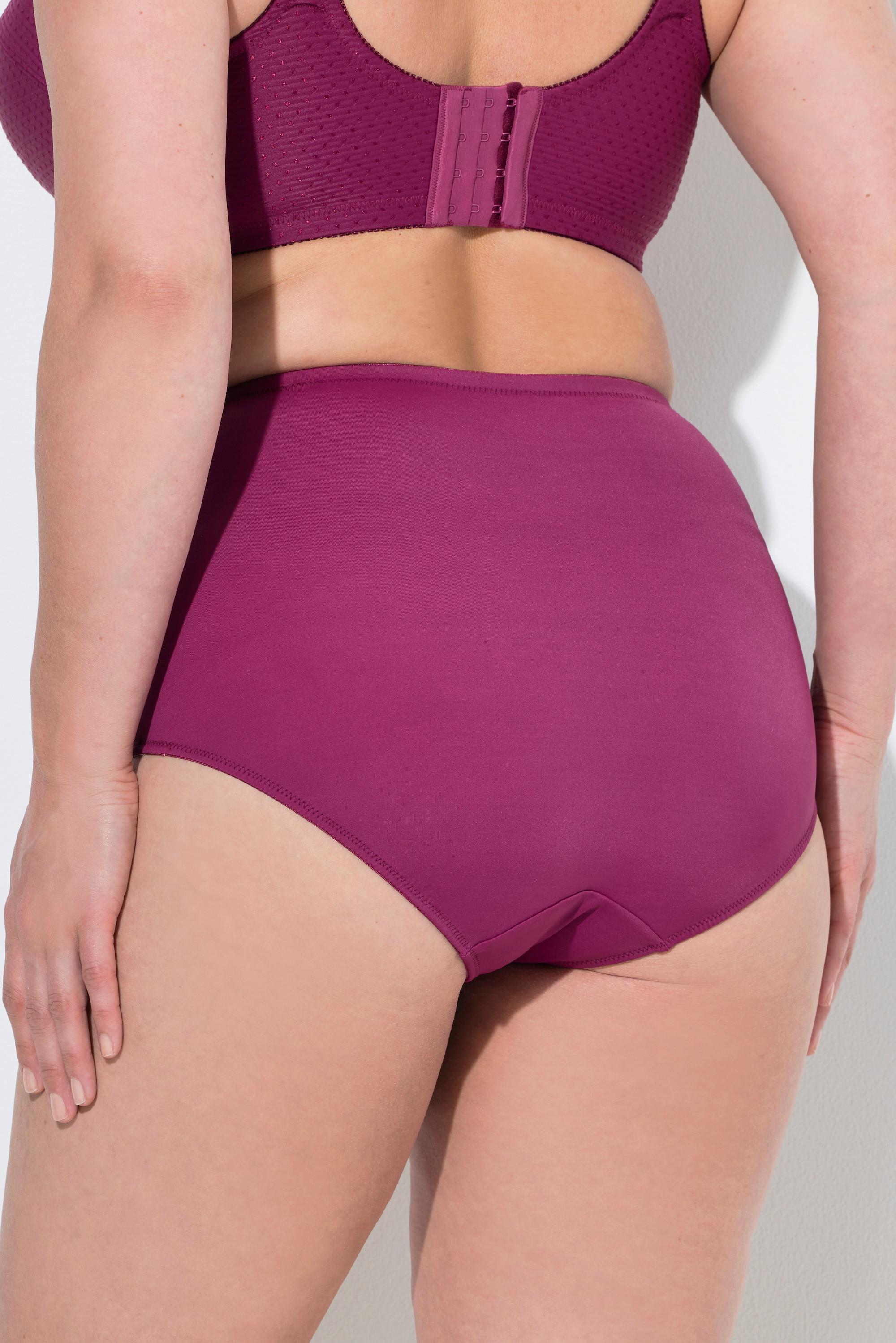 Ulla Popken Culotte gainante Taille Haute Empiècement Jacquard  