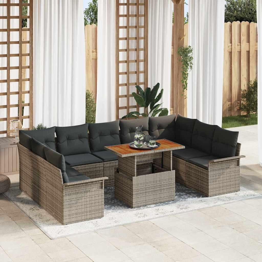 VidaXL Garten-sofa-set poly-rattan  