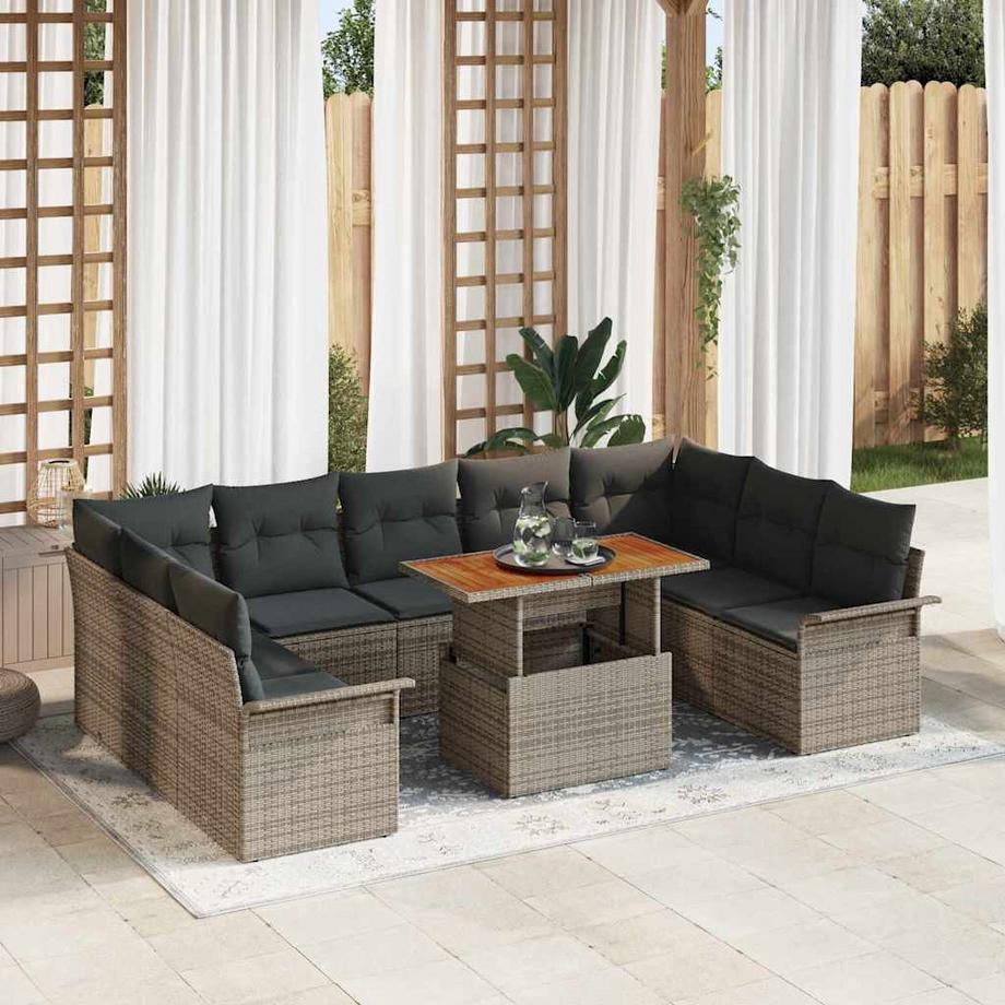 VidaXL Ensemble de canapé de jardin poly rattan  