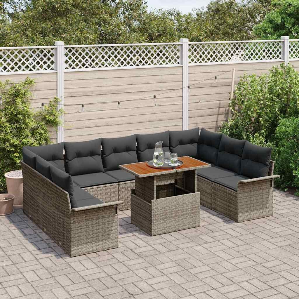 VidaXL Garten-sofa-set poly-rattan  