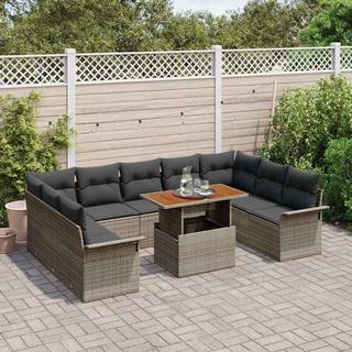 VidaXL Garten-sofa-set poly-rattan  