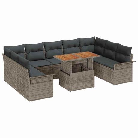VidaXL Garten-sofa-set poly-rattan  